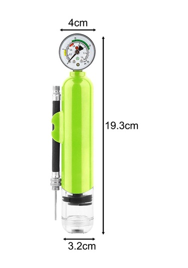Suntek Basınç Göstergeli Top Pompası Hafif Taşınabilir Yoga Yeşil
