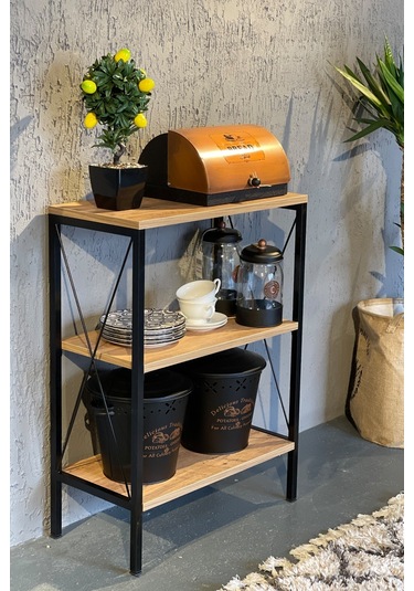 Stally Mutfak Rafı Erzak Malzeme Dolabı 3'Lü (489653797)