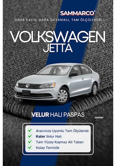 Volkswagen Jetta 2017 Halı Paspas Velur Paspas Kumaş Paspas Oto Paspas