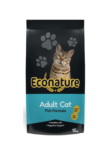 Econature Fish Formula Balıklı Yetişkin Kedi Maması 15 KG