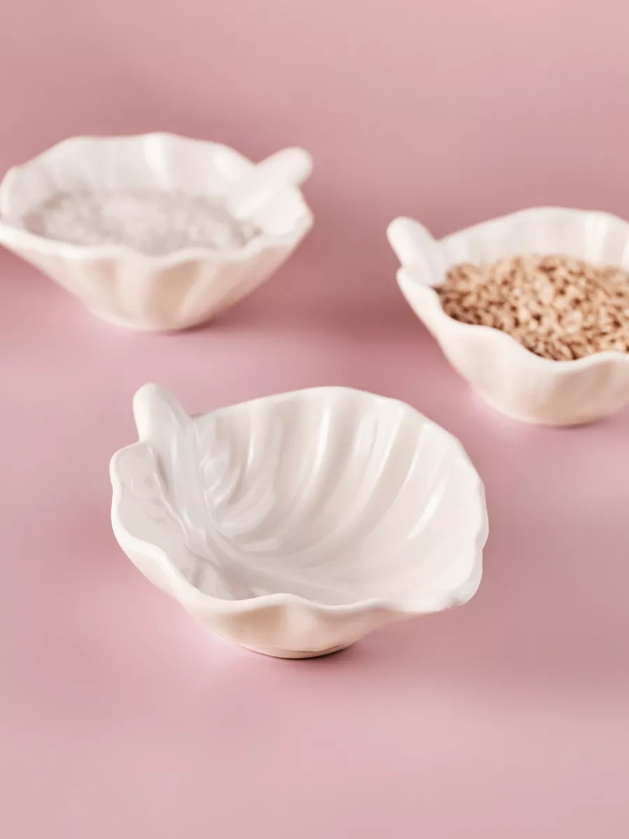 Good Sale Seramik Sosluklar 100x90 Mm 3'lü Set. 11279708 Beyaz