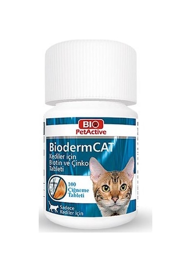 Pet Active Biodermcat Kediler İçin Tüy Dökülme Önleyici Biotin Ve