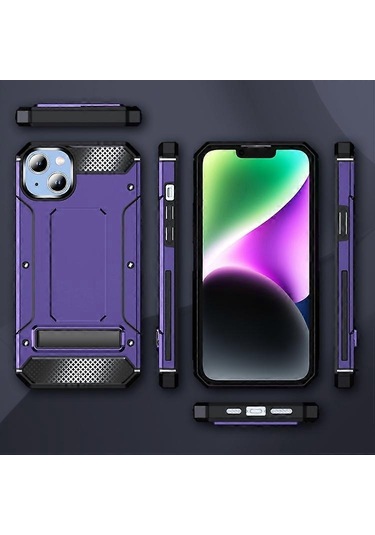 İphone Uyumlu 12 İçin Cep Telefonu Kılıfları Mat Tutucu Telefon Kılıfı Mor