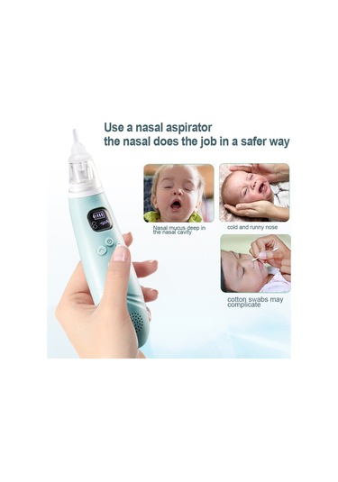 Xiyyadms Bebekler İçin 3 Seviyeli Şarjlı Elektrikli Burun Aspiratörü - Sessiz Ve Geri Akış Önleyici