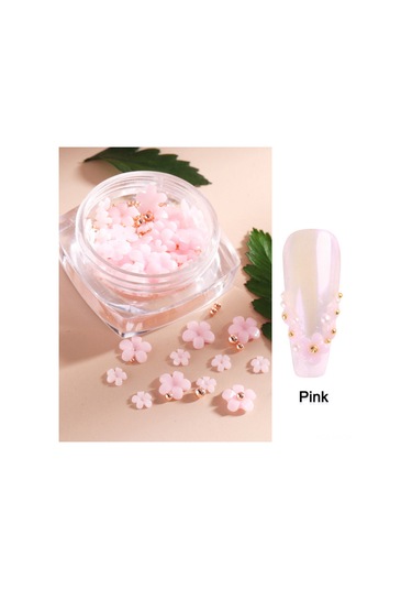 Reedark Aksesuar Çiçek Taşlı Tırnak Dekoru - Dıy Manikür Seti Renkli İnci Detaylı