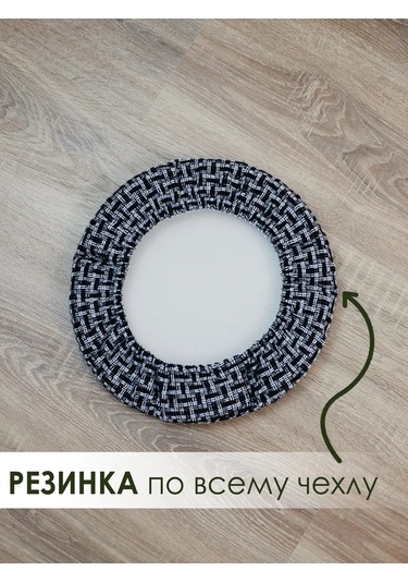 Iv-trik-stail Tabure İçin Yuvarlak Kılıflı Yastıklar, 2 Adet, Tufting, Hediye. 400756471 Siyah