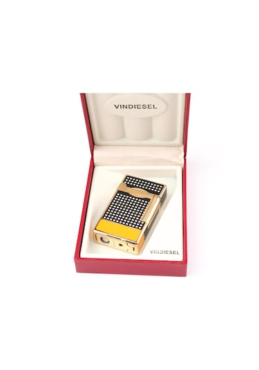 Vindiesel Dupont Tarz Tek Torch Puro Çakmağı Sarı-siyah Çok Renkli