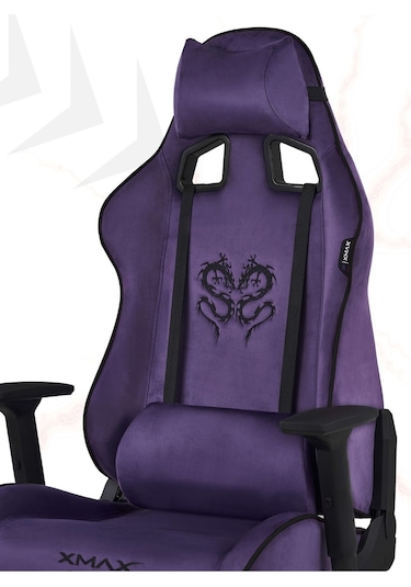 Rio Plus Balerion Terletmez Kadife Kumaş Mor Gaming Oyuncu Koltuğu -12 Mor
