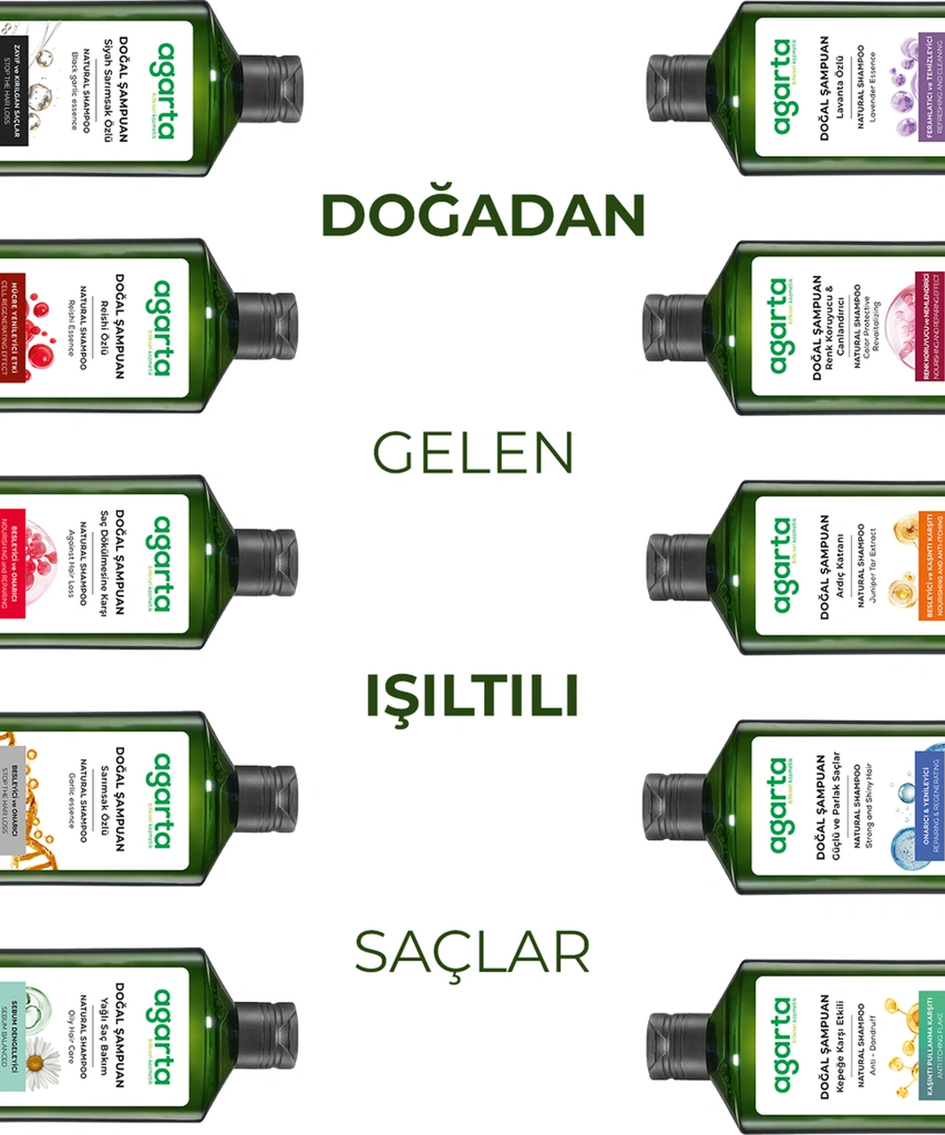 Agarta Saç Dökülmesine Karşı Sarımsaklı Şampuan 2 x 400 ML