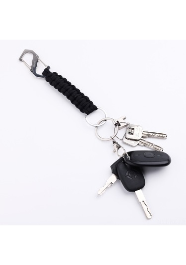 Kangvka Skyfox Nylon Paracord Anahtarlık Seti 1.2m 220kg Yük Dayanımı 420 Çelik Airtag Kılıfı Dahil