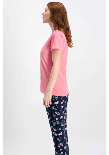 Rolypoly Little Pelican Şeker Pembe Kısa Kollu Kadın Pijama Takımı