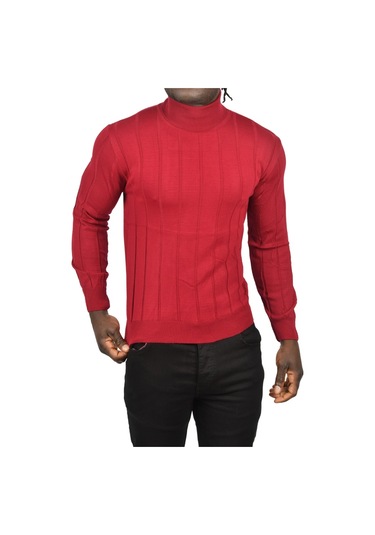 Deepsea Erkek Bordo Slim Fit Likralı Tam Balıkçı Yaka Çizgili Boğazlı Kazak 2505504 Bordo Deepsea Erkek Bordo Slim Fit Likralı Tam Balıkçı Yaka Çizgili Boğazlı Kazak 2505504 Bordo