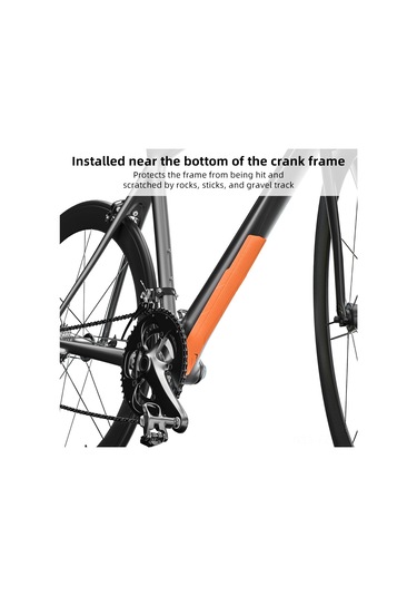 Fosenze Mountain Bike Yol Bisikleti Pvc Korumalı Sticker - Yılan Desenli Siyah Çerçeve Çarpma Engelleyici Koruma Bandı
