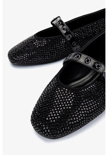 Valmenti Kadın Hakiki Deri Siyah Babet Ayakkabı 942 411 Bn Ayk Y25 Syh/syh Tas Siyah