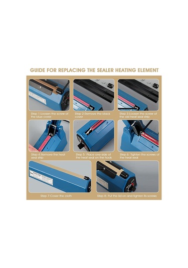 Dofolink 10 Adet 200mmx2mm Chromium Allüminyum Isıtıcı Elemanı Ve Ptfe Kumaşı İle 8 İnç Impuls Paketleyici Tamir Seti - Tamir Parçaları Ve Değiştirme Elemanları Haki Rengi