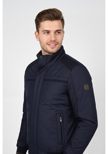 Erkek Hakim Yaka Spor Mont 85103 Bgl-st04881 Lacivert