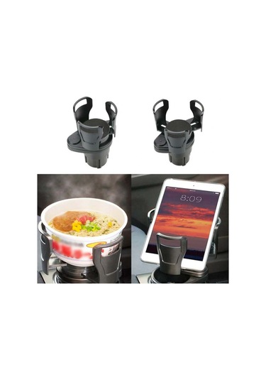 Ally 360° Döndürülebilir Araç Bardaklık 2Li Araç Içecek Tutacağı Siyah (197457222)