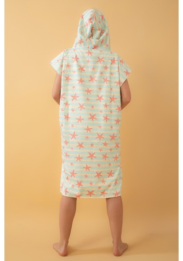 Starfish Yetişkin Sörf Panço Kapüşonlu Plaj Havlusu Sm Beden