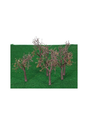 Xianwen Geeksen 10 Adet Gerçekçi Plastik Model Ağaç - Tren