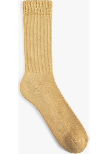 Koton Uzun Soket Çorap Basic Bej 4wak80083aa 4WAK80083AA057 Ekru