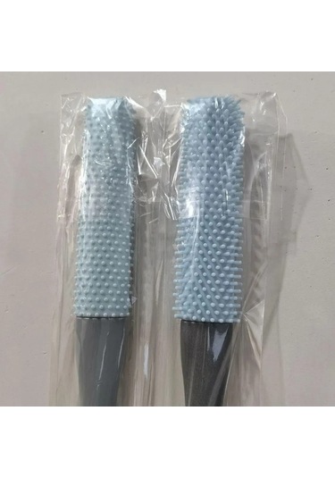 Besthome1 Uzun Saplı Silikon Ayak Fırçası - Masajlı, Kaşınma Önleyici Temizlik 40 Cm Gri Gri