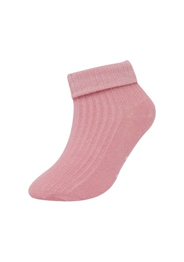 DeFacto Kız Bebek Dikişsiz 4'lü Pamuklu Uzun Çorap C9092A5NSKR1 Çok Renkli