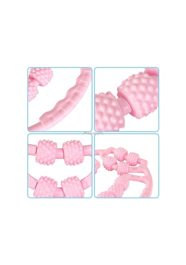 Mavi 12 Tekerlek Halka Kelepçe Bacak Çalıştırıcı Bacak Kas Spor Bel Güzellik Bacak Cihazı Yoga Masaj Silindiri Eğitmen Kas Gevşeme Rulo Mavi