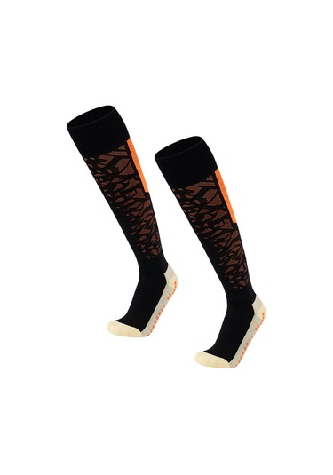 Suntek Futbol Çorabı Diz Yüksek Uzun Tüp Siyah-ve-turuncu Siyah Ve Turuncu Çok Renkli