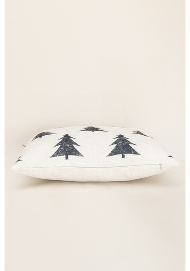 Charm Çam Ağacı Baskılı Krem Kırlent 45x45 35252a Krem