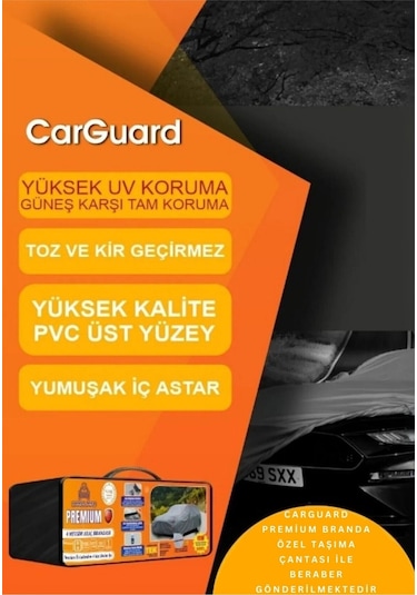 Carguard Tüm Hatchback Araçlar İle Uyumlu İle Uyumlu Lüks Araba Brandası Miflonlu Branda Oto Çadır Örtü