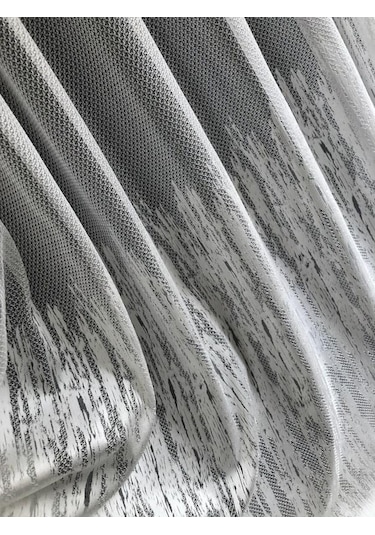 Tül Perde Etek Alev Desen 17762 Örme Kumaş Çok Renkli