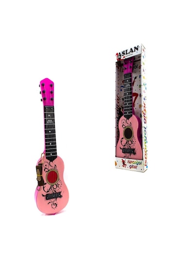 Oyuncak Gitar Metal Telli Ispanyol Gitar Pembe