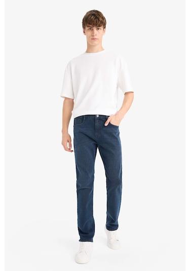 Defacto Sergio Regular Fit Normal Bel Boru Paça Jean Pantolon W7086az25aunm83 İndigo