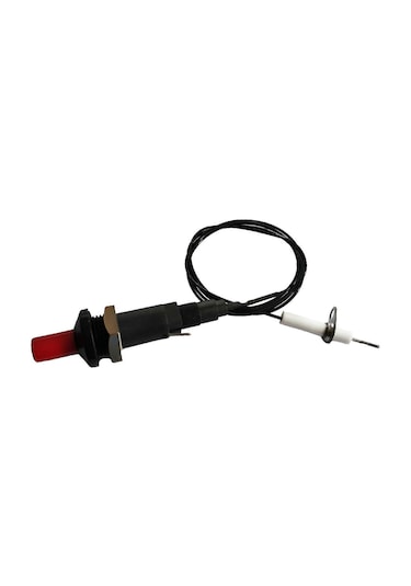 Lemestar Gaz Sobası, Çalışkan, Ofen İçin 18kv Basma Tuşlu Piezo Çakmak Ateşleyici - 1m Kablolu, 2.3mm Çıkış, 18mm Montaj Delik Ve Çakmak İğnesi Seti Diğer
