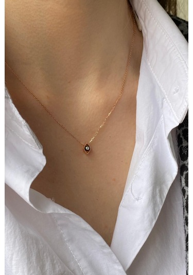 Zümrüt Sarraf 8 Ayar Altın 0.03 Ct Tek Göz Elmas Kolye