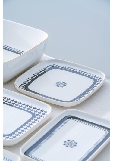 Kiara 6 Kişilik 45 Parça Kahvaltı & Yemek Takımı Beyaz