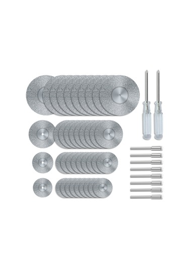 Moveevo 50 Adet El Fırçası Aksesuar Seti: Elmas Kesim Diskleri, Mandreller Ve Tornavida İle Metal, Cam, Seramik Ve Ahşap İşlemleri