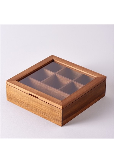 Linens Accacia Akasya 20,5x20,5x6,5 Cm Düzenleyici Kutu