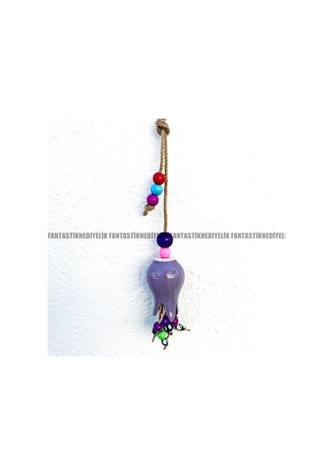 Lale Nazar Boncuk Seramik Bahçe Balkon Duvar Kapı Süs Sarkaç Lale