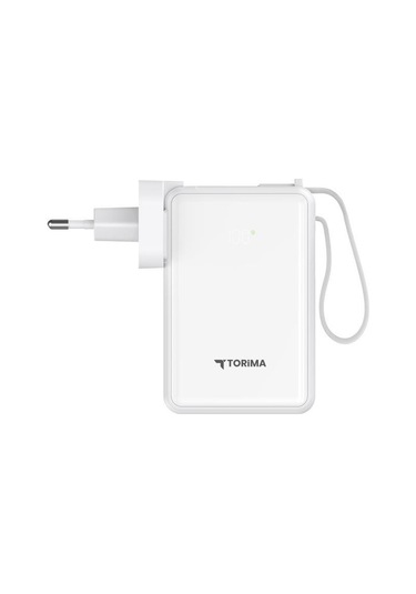 Torima TRM-1017 10000 mAh Hızlı Şarj Dijital Göstergeli Powerbank Beyaz