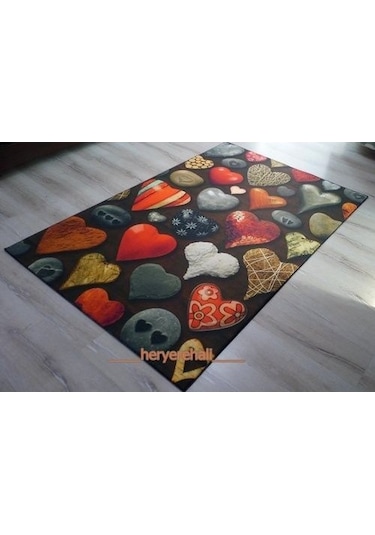 Foto Baskılı Halı Artist Kalp 90X140 Cm Çok Renkli