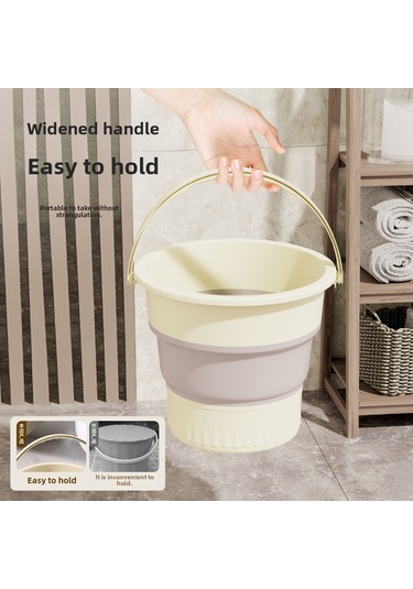 Fosenze 20l Kapasiteli Katlanabilir Plastik Kova - Isı Dayanıklı, Kalın Malzeme, Ev Ve Dış Mekan Kullanıma Uygun Gri Büyük Boy Diğer