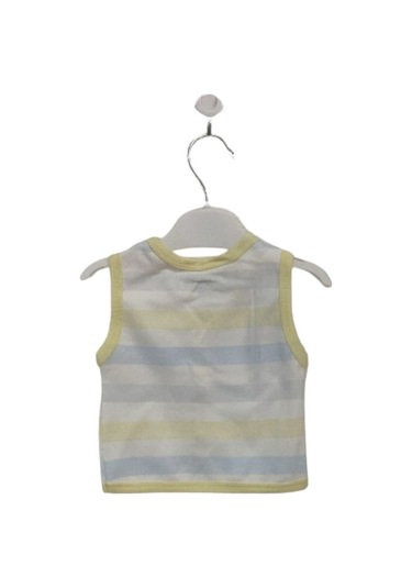 Aziz Bebe Ayı Baskılı Renkli Çizgili Bebek Yelek 2432 001