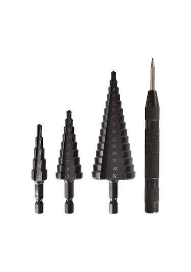 Hallow Hss Kobalt Kademeli Matkap Ucu Seti İnce Demir-Çelik-Pvc-Ahşap 4 Adet