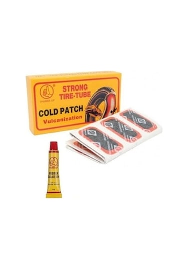 Thumbs Up Lastik Tamir Kiti Soğuk Bisiklet Lastik Yama Seti 24 Adet Sarı - Siyah