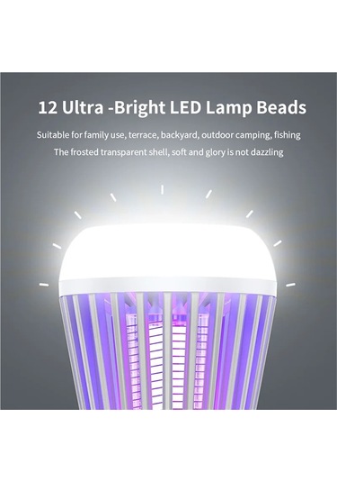 Jialan Lcd Elektrik Çarpması Sivrisinek Katili Lamba Tip-c Şarj