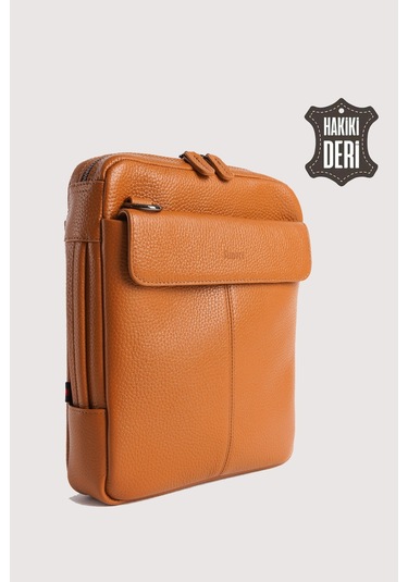 Hakiki Deri Erkek El Çantası Taba Smr9280 Taba