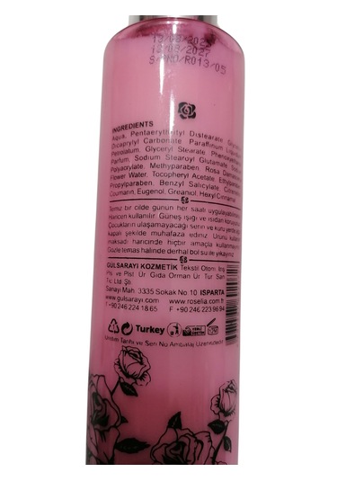 Gülsarayı Gül Özlü El ve Vücut Losyonu 240 ML