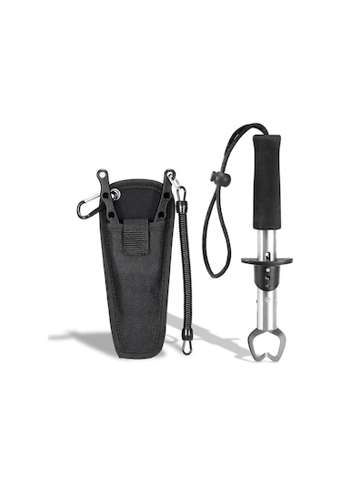 Geeksen Alüminyum Balık Tutucu Ve Çekiç Seti - Ergonomik El Kolu, Çekiç İle İğne Çıkarma, Misina Kesme, Taşınabilir Kılıf Ve Kayış