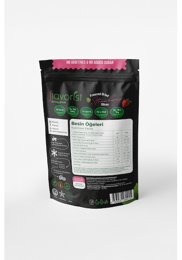 Dondurularak Kurutulmuş Dilim Çilek 20 Gram